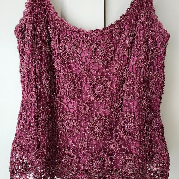 Vintage Carmen Marc Valvo Formal Beaded Top - Size Large - Picture 4 of 8